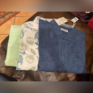 3 Fun Beach Shirts - Columbia (River Lodge), Joe Marlin, & Tommy Bahama (NWT)